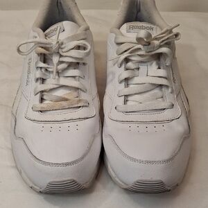 Reebok Men's Classic White Leather Sneakers. Lightly Worn. See Photos
